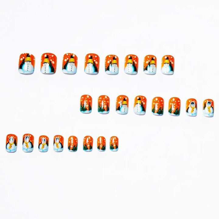 Festive Snowman Nail Art Bowlift