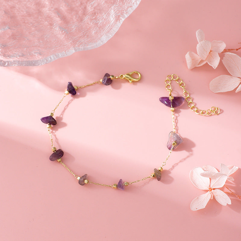 Rose Quartz Charm Anklet Bowlift