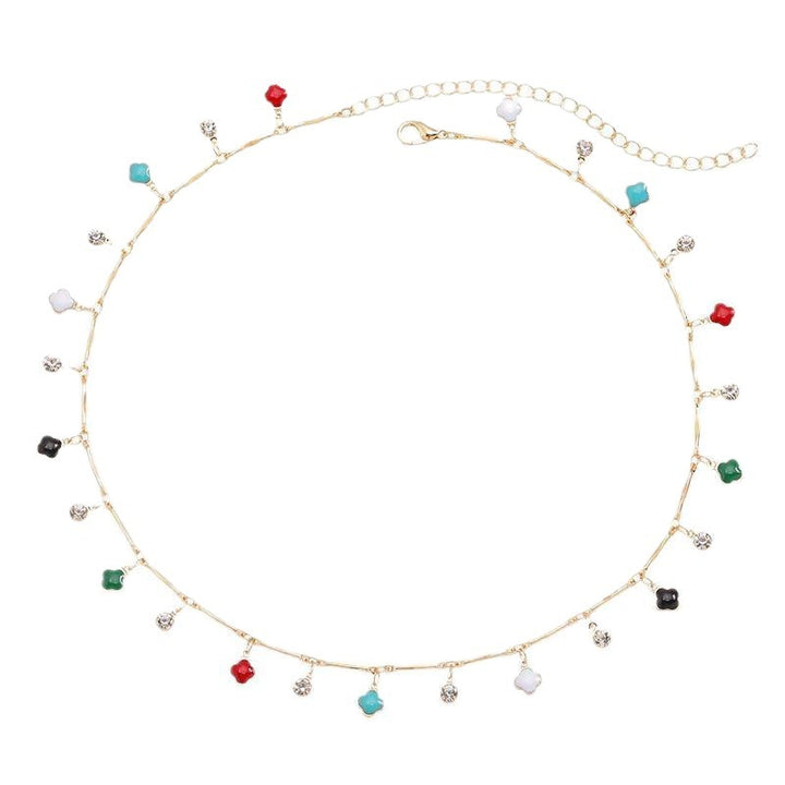Floral Charm Silver Necklace Bowlift