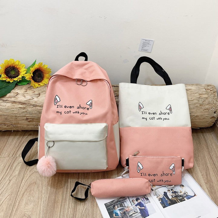 Cute Animal-Themed Backpack Set Bowlift