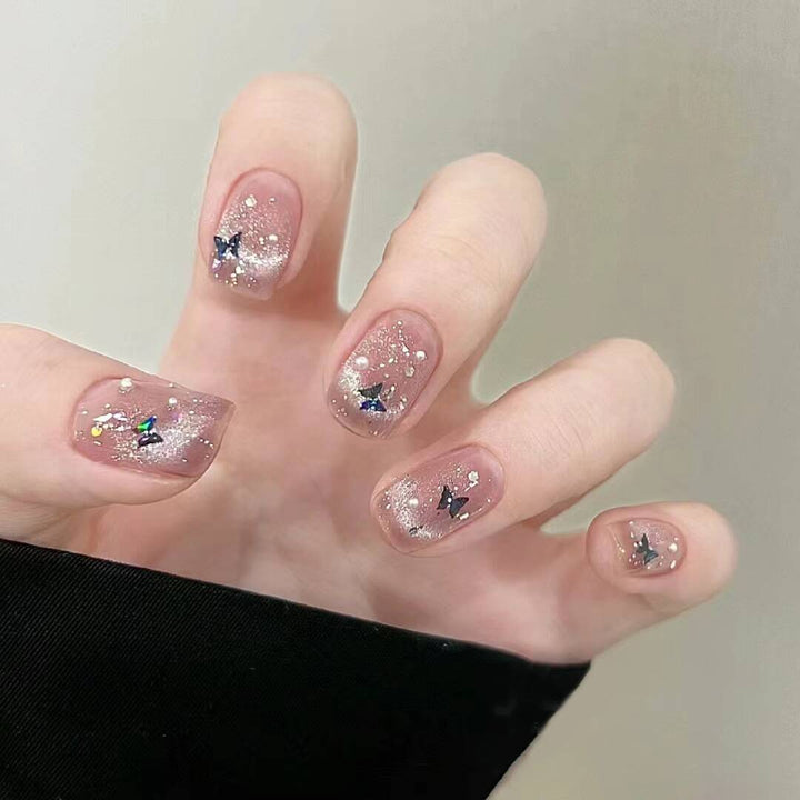 Premium Glittering Press-On Nail Extensions Bowlift