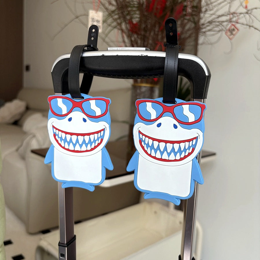Shark-Themed Luggage Tag Bowlift