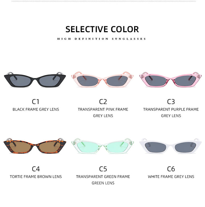 Women's fashionable cat-eye sunglasses with transparent frame Bowlift