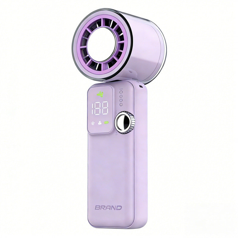 Women's Portable Mini Cool Fan with Digital Temperature Display Bowlift