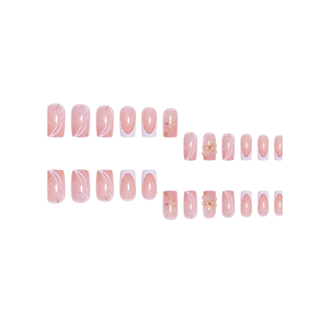 Elegant Nail Art Press-On Set Bowlift