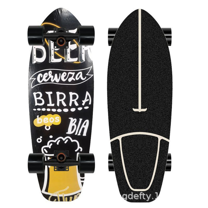 Artistic Lion Design Skateboard Bowlift