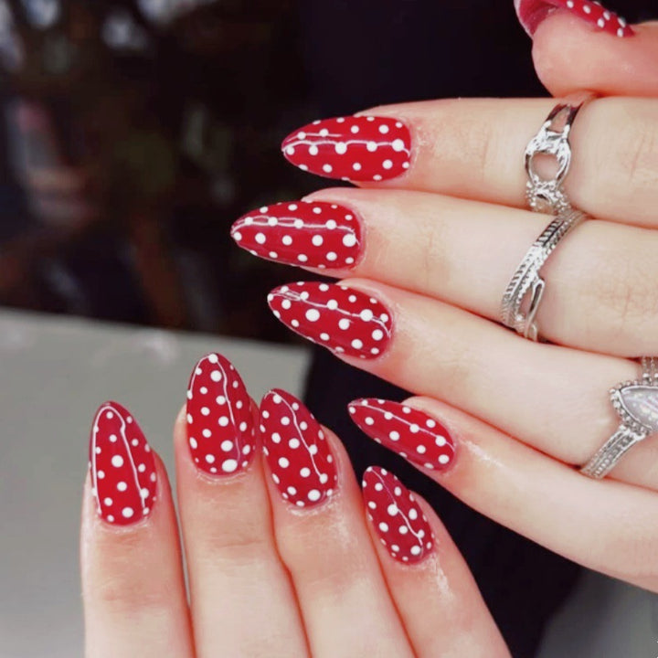 Premium Polka Dot Press-On Nail Set Bowlift