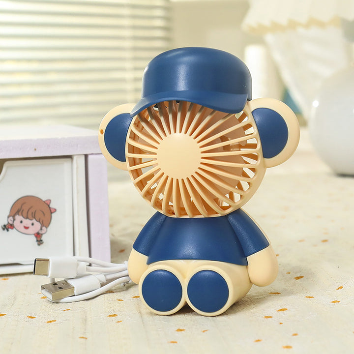 Women portable mini fan in cute monkey design Bowlift