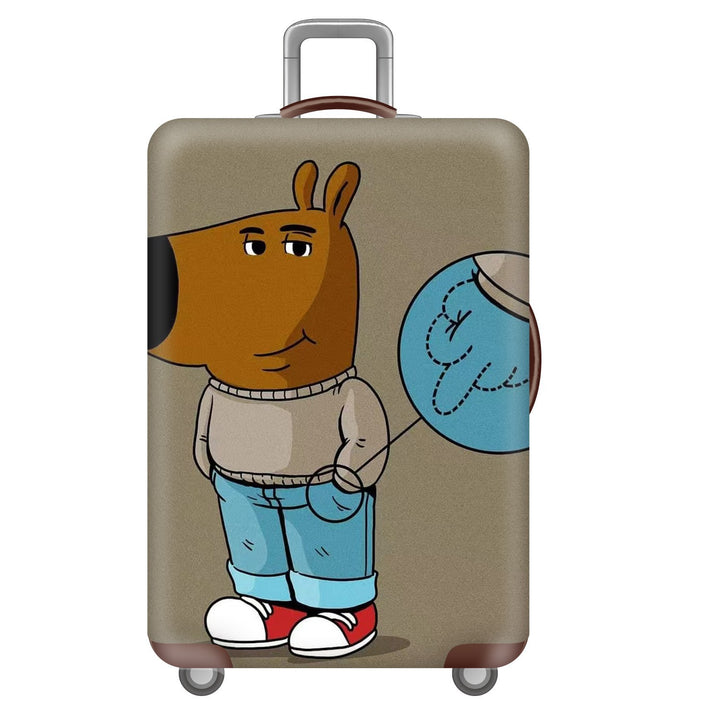 Unisex nano elastic suitcase cover with starry sky city motif, stretch protective cover for trolley luggage Bowlift