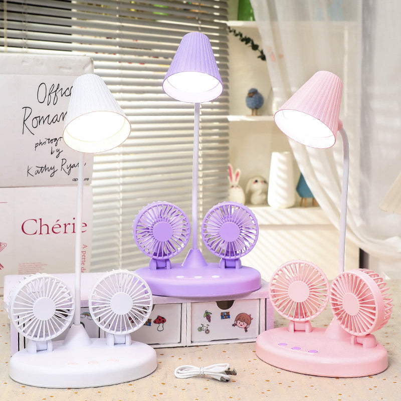 Ladies table fan with LED lighting and flexible tilt Bowlift