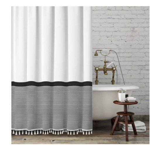 Chic Striped Shower Curtain Bowlift