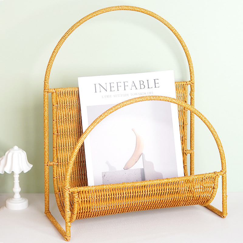 Stylish Woven Magazine Rack Bowlift