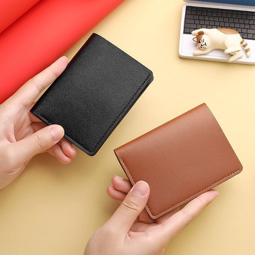 Premium Leather Business Card Holder Bowlift