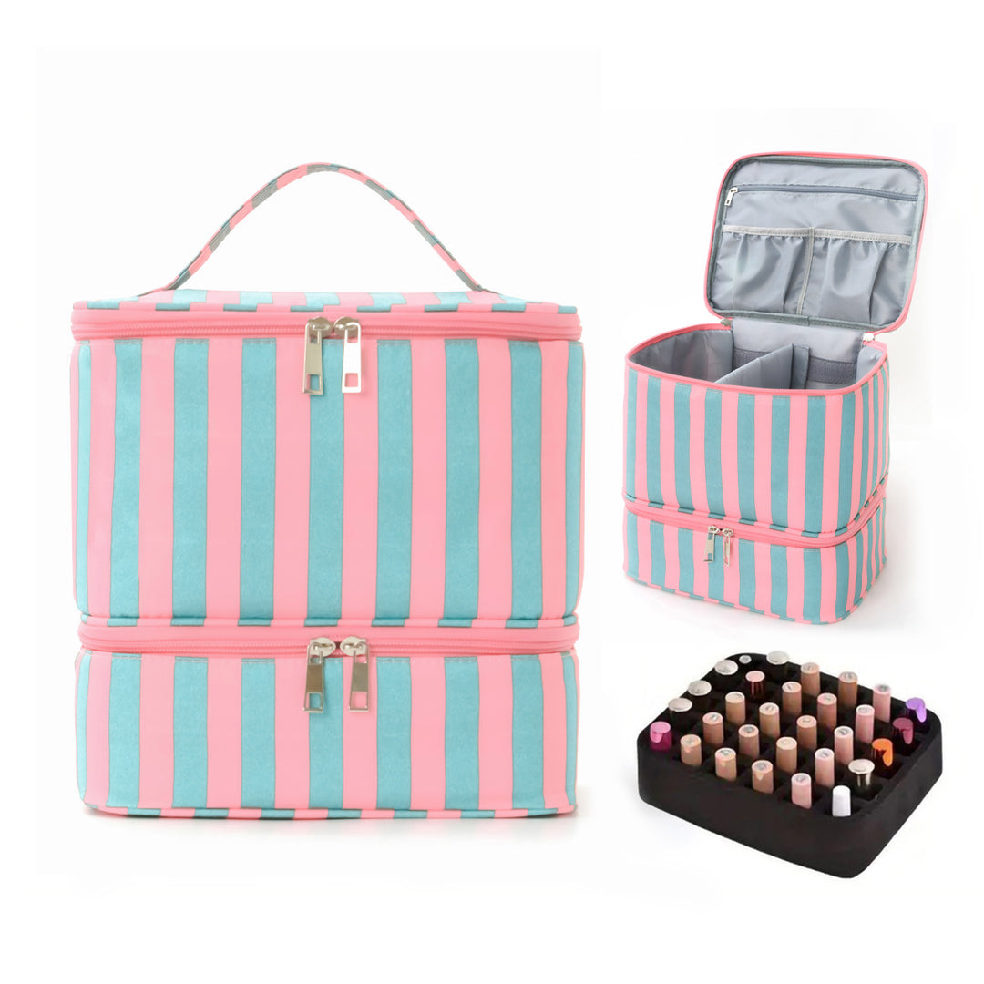 Cosmetic organizer with multiple compartments and removable interior Bowlift