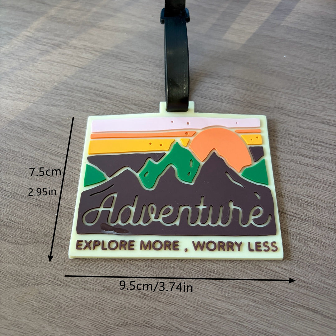 Adventure-Themed Silicone Luggage Tag Bowlift