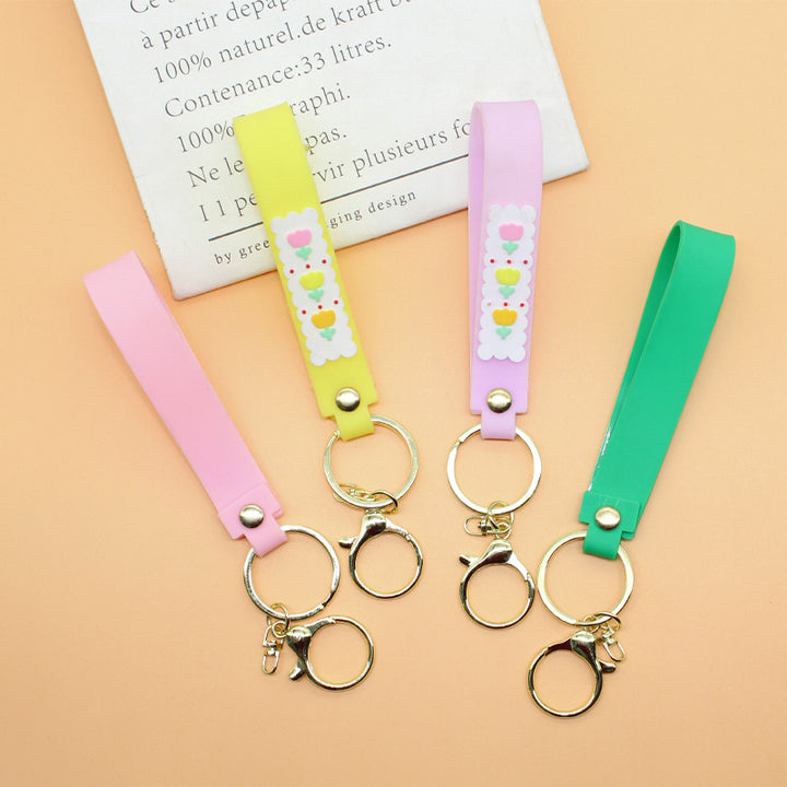 Unisex keychain made of durable silicone with playful design Bowlift