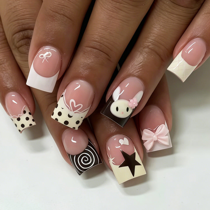 Decorative Graphic Nail Art Tips Bowlift