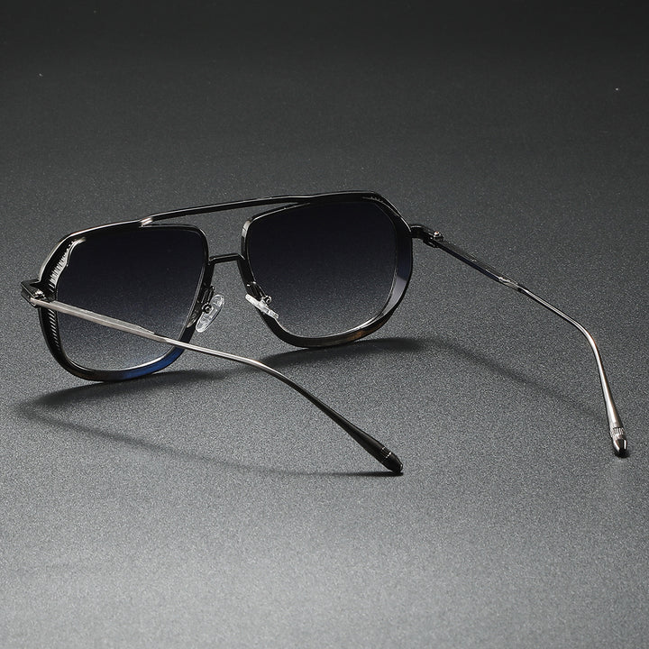Women's Elegant Sunglasses with Angular Metal Frame Bowlift