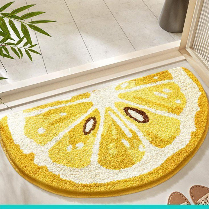 Lemon-Shaped Bath Mat Bowlift