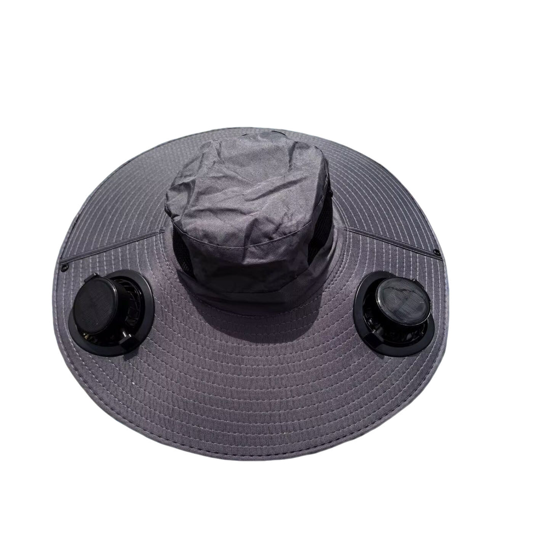 air-cooled sun hat with removable USB fans and wide neck protection Bowlift