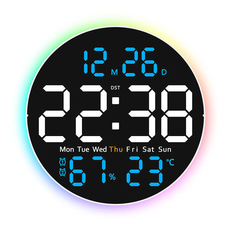 Digital LED alarm clock with hygrometer and temperature display Bowlift