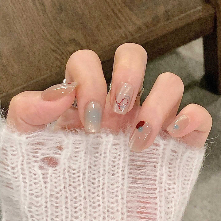 Artificial nails in elegant glitter pattern Bowlift