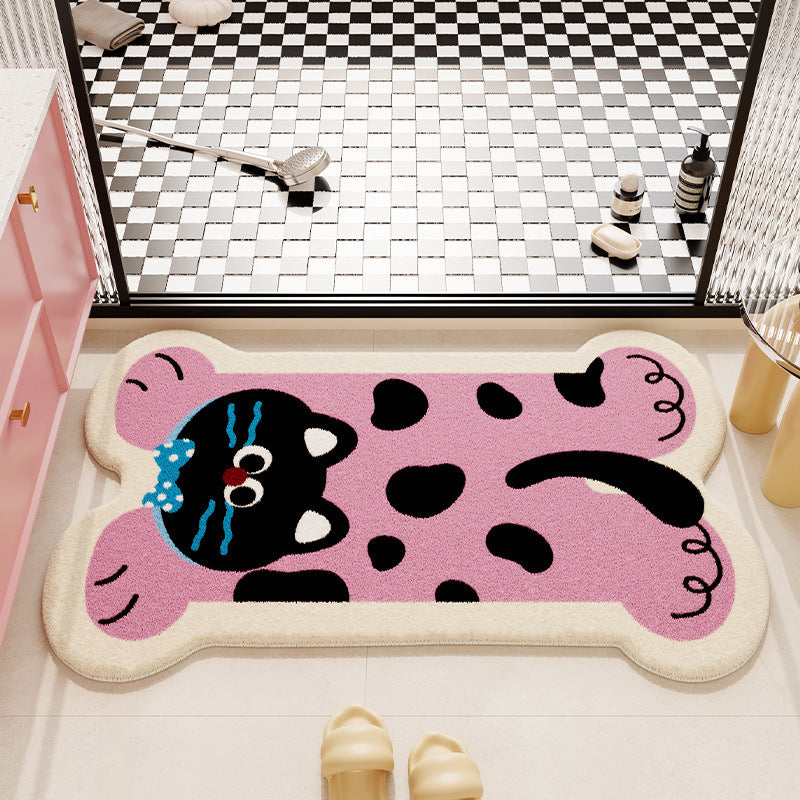 Plush Bear-Shaped Bath Mat