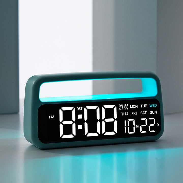 Digital alarm clock with clear LED display and modern features Bowlift