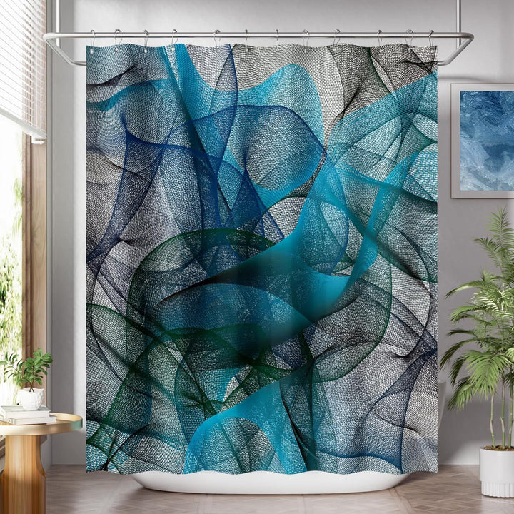Modern Striped Shower Curtain Bowlift