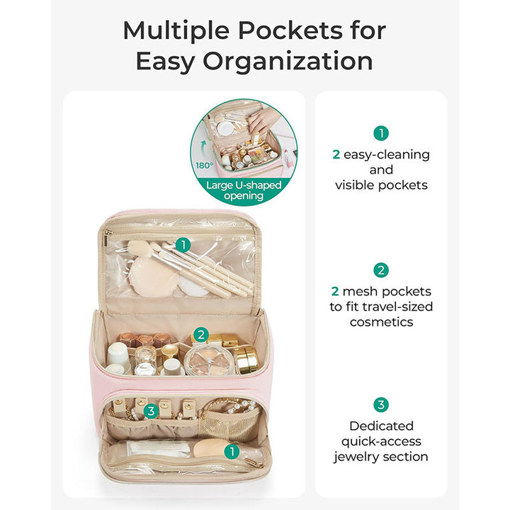 Multifunctional Cosmetic Organizer Bag with Removable Hanging System Bowlift