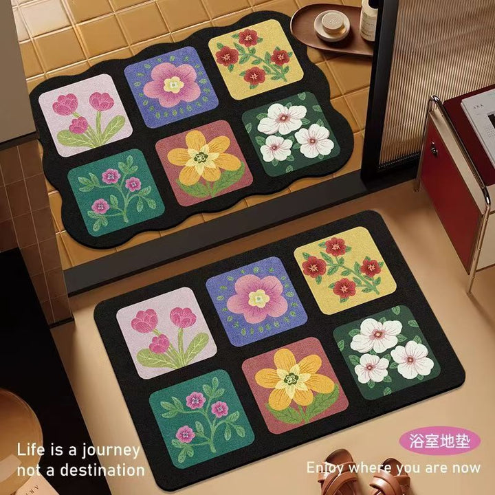 Floral Patchwork Bath Mat