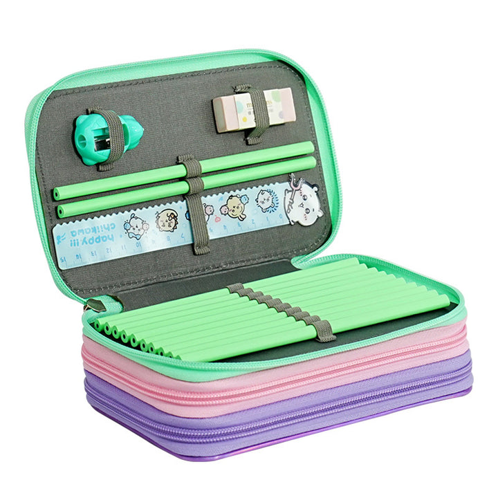 Dinosaur-Themed Dual-Zipper Pencil Case Bowlift
