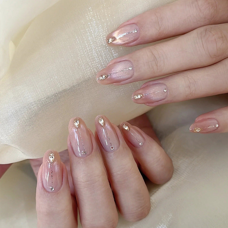 Premium Long Almond-Shaped Press-On Nails Bowlift