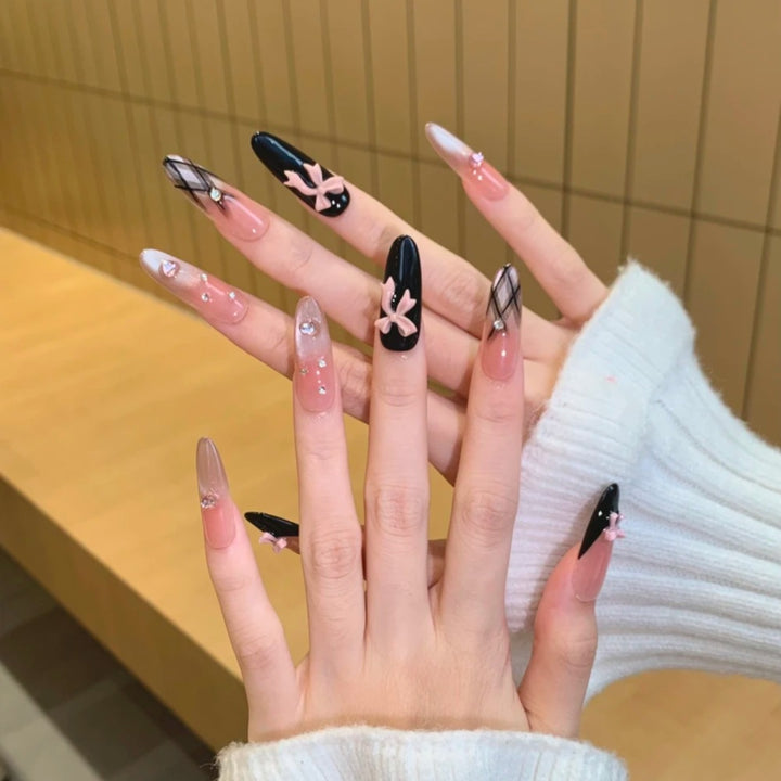 Natural Ombre Acrylic Nail Set Bowlift