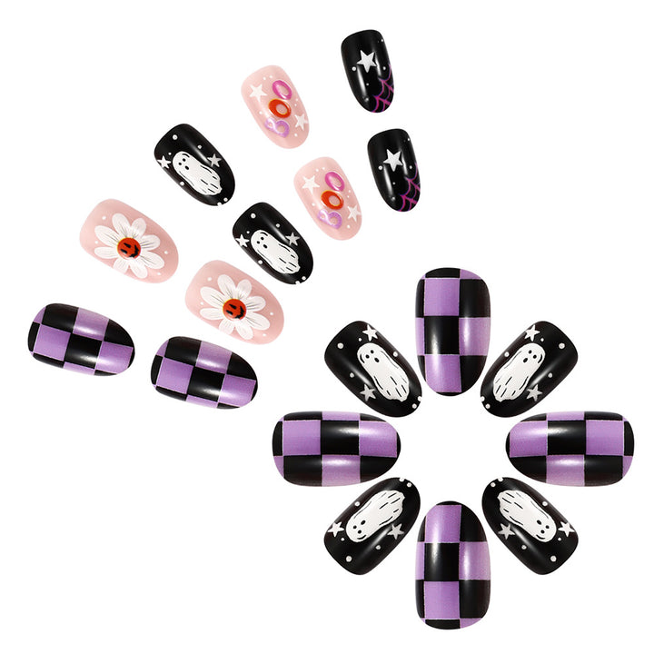 Themed Artistic Press-On Nail Set Bowlift