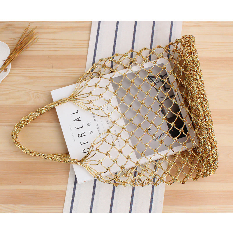 Creative mesh handbag with inner pouch Bowlift