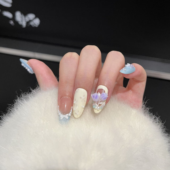 Floral Art Press-On Nail Tips Bowlift