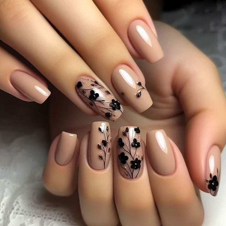 Elegant Floral Bow Press-On Nail Tips Bowlift