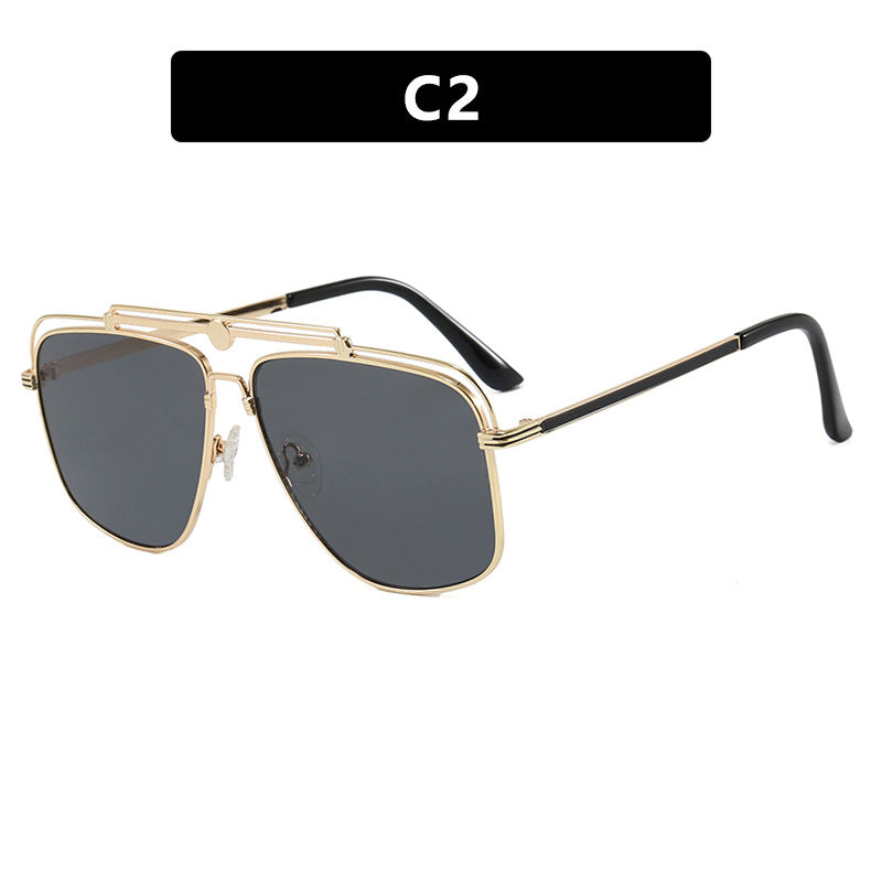 Women's elegant square sunglasses with gold accents Bowlift