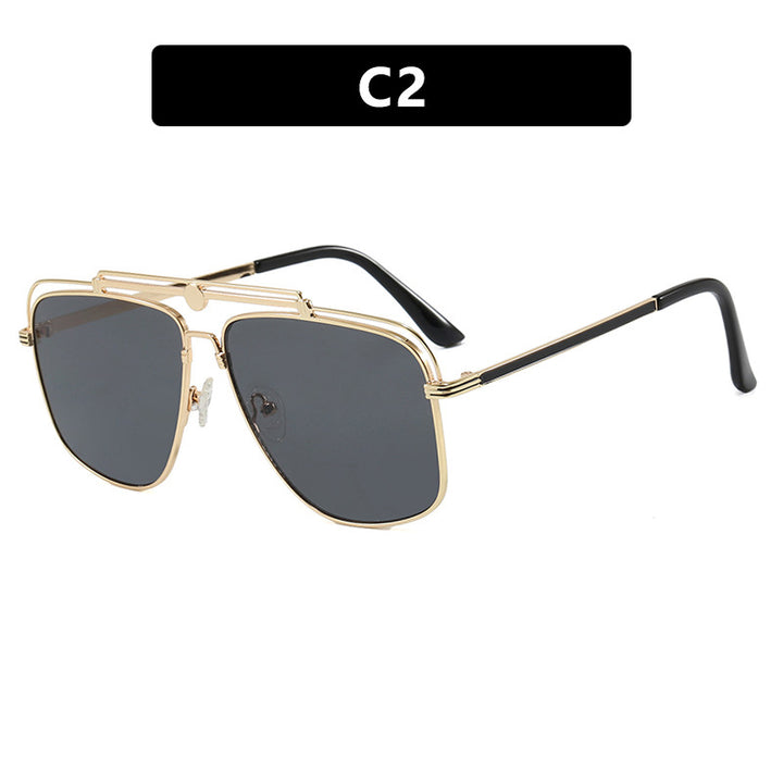 Women's elegant square sunglasses with gold accents Bowlift
