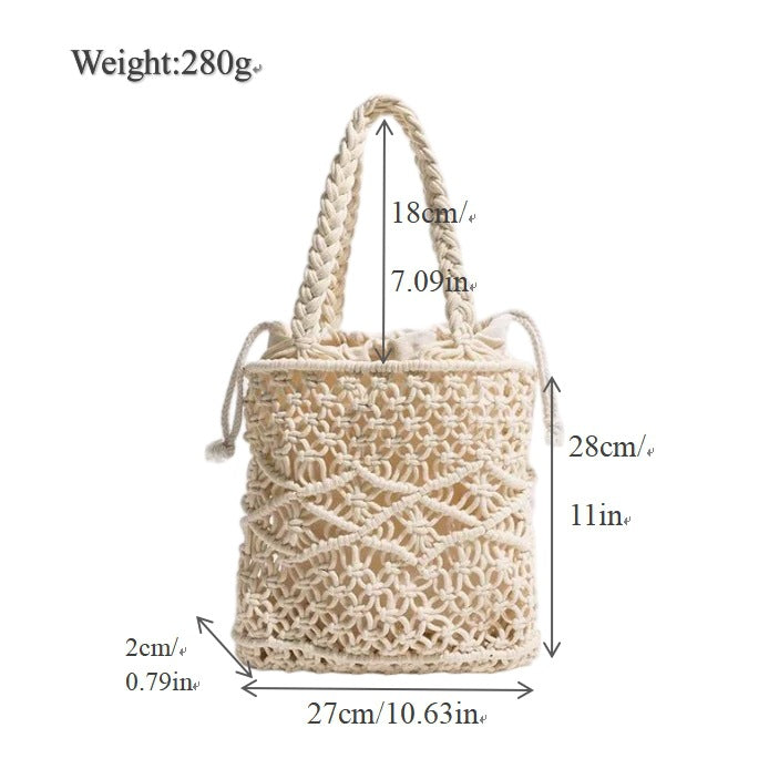 Handmade Macrame Tote Bag Bowlift
