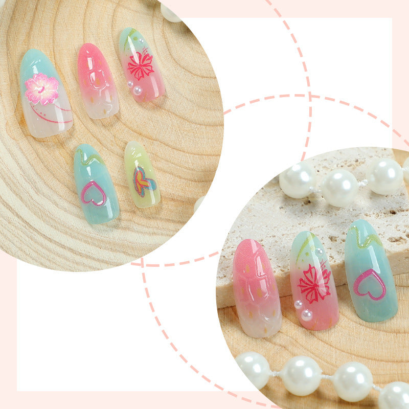 creative nail art set with maritime motifs and sparkling accents Bowlift