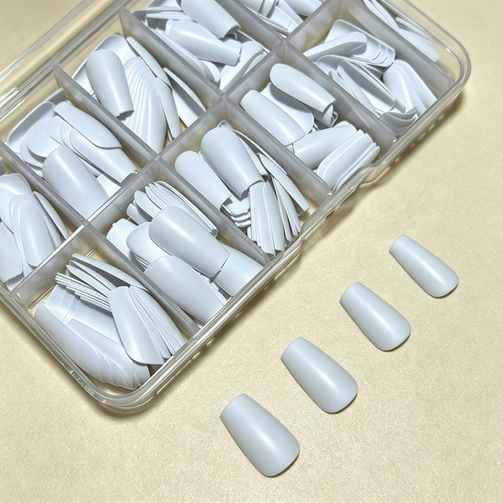 Premium White Press-On Nail Tips Bowlift