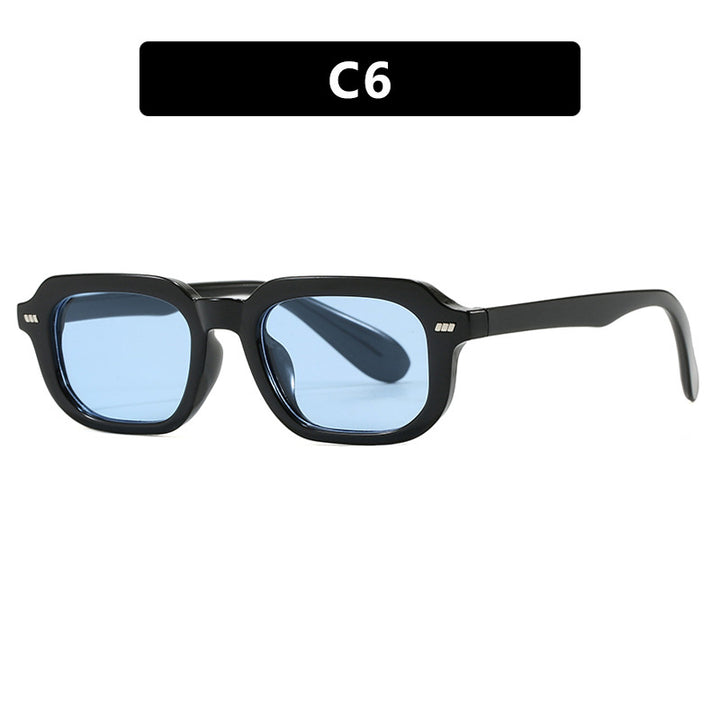 Women’s square sunglasses with high-gloss transparent frame and polarized lenses Bowlift