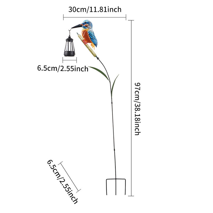 Decorative Solar Flamingo Garden Stake Lamp With Adjustable Metal Arm And Integrated LED Bowlift