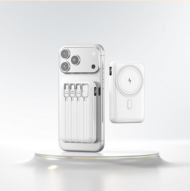 Power bank with integrated charging cable and stylish design Bowlift