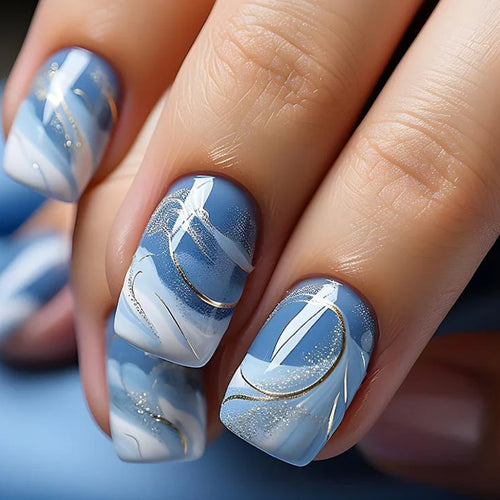 Elegant Abstract Nail Design Bowlift