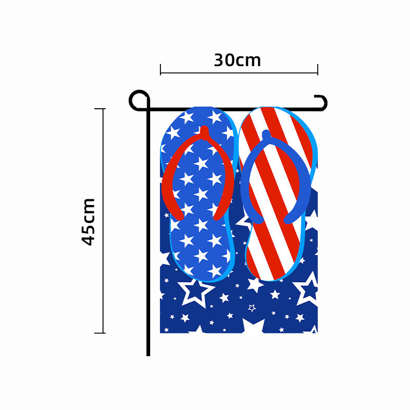Unisex nan patriotic outdoor decorative gnome garden flag with pole sleeve Bowlift