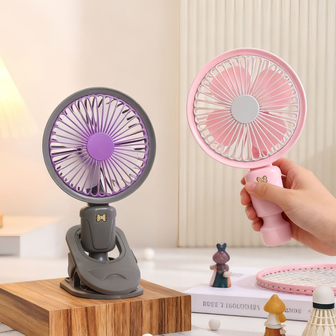 Women Portable Table Fan with Adjustable Tilt Mechanism and USB Connection Bowlift