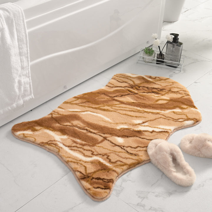 Plush Animal Print Bath Rug